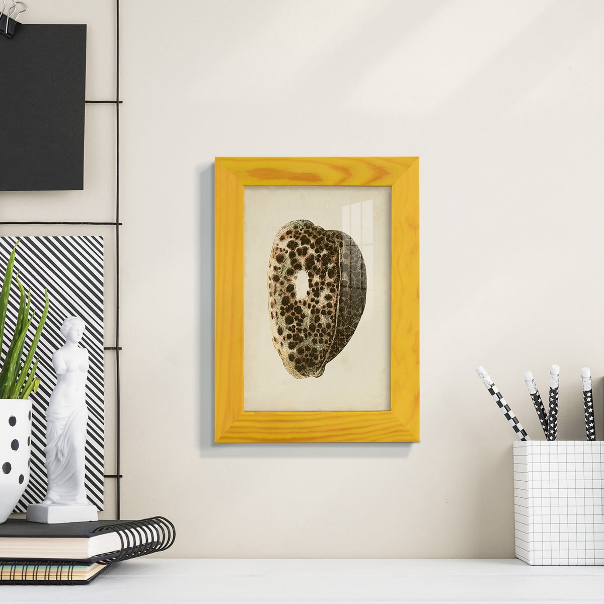 Sealife Collection III - Framed Print w/glass - Sunflower Yellow