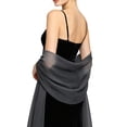 thumbnail image 2 of Trgacdwlo Women's Floral Lace Shawls and Wraps, Glamorous Look, Elegant Accessory for Evening Parties and Galas Gray, 2 of 3