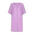 thumbnail image 3 of Ynynloco Women's Swimsuit Coverup Shirt Dress V-Neck Button Down Bathing Suit Coverups Beach Tunic Top, 3 of 3