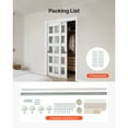 thumbnail image 6 of KFFKFF Sliding Closet Door, 48" (Double 25") x 80", Frosted Glass Bypass Doors with Hardware Kit & Floor Guide, Durable Wood and MDF Panels with Waterproof PVC Coating for Bedrooms and Closets, 6 of 9