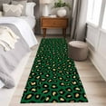 thumbnail image 4 of Green Black 2'x6' Runner Rugs for Hallway Kitchen Bedside Non Slip Washable, Elegant Modern Abstract Art Luxury Entryway Rug Runners with Rubber Backing, Long Carpet Runner for Laundry Room, 4 of 8