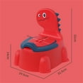 thumbnail image 5 of Toilet Mat,Baby Potty Toilet Cartoon Dinosaur Training Potty Toilet Toddler Potty Chair With Rubber Base Toilet Tissue Dispenser & Guard Children Toilet Training For Child Toddler, 5 of 9