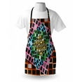 thumbnail image 3 of Geometric Apron Colorful Squares Framework Abstract Style Modern Graphic Design Artwork Print, Unisex Kitchen Bib Apron with Adjustable Neck for Cooking Baking Gardening, Multicolor, by Ambesonne, 3 of 3