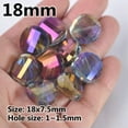 thumbnail image 5 of U8MO 10pcs 12/14/18mm Twist Coin Faceted Crystal Glass Loose Beads for Jewelry Making-18x7.5mm-Clear, 5 of 5