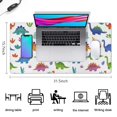 thumbnail image 5 of Long Mouse Pads for Desk,Bright Colored Dinosaur and Leaf Pattern Desk Mats on Top Of Desks, Desk Mouse Pad Extra Large with 3mm Non-Slip Base and Stitched Edge for Gaming,Office,Work,Home 31.5"x15.7", 5 of 6