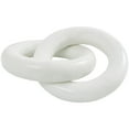 thumbnail image 6 of CosmoLiving by Cosmopolitan White Marble Chain Handmade Geometric 2 Link Decorative Sculpture, 7" x 5" x 2", 6 of 12