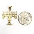 thumbnail image 2 of Real 14k yellow gold Menorah star of David Jewish Israel pendant religious 2.6g, 2 of 12