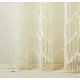 84"x50" All Over Zig Zag Macrame Sheer Curtain Panel Cream Opalhouse designed