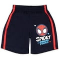 thumbnail image 5 of Marvel Spidey and His Amazing Friends 3 Piece Boys Short Set Spider-Man Short Sleeve Shirt Tank Top and Shorts Set 3 Pack Bundle Set Kids Toddlers Spider-Man Boys Clothes (Size 3T-8), 5 of 12