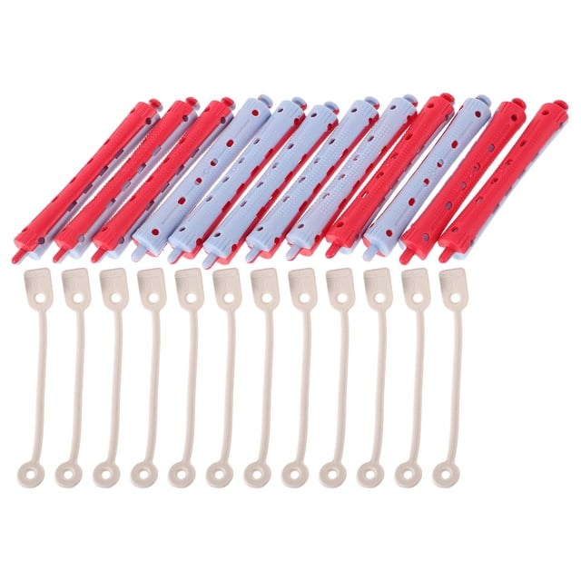 LITINKIMI 12Pcs PP Hair Perming Rods Plastic Curlers Multi Color Cold Wave Hair Styling Set
