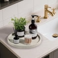 thumbnail image 2 of Silicone Bathroom Tray Round Kitchen Counter Organizer Decorative Vanity Accessories Coffee Table Decor for Perfume, Candle, Soap Dish, 12 Inch, Beige, 2 of 11