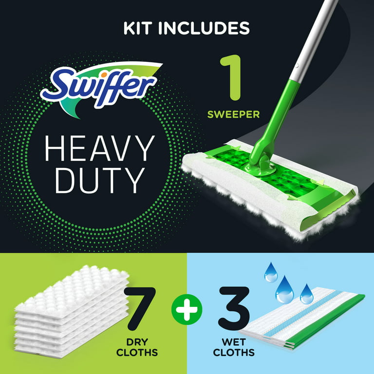 Swiffer Sweeper 2-in-1, Dry and Wet Surface Floor Cleaner, Sweeping and Mopping Starter Kit - Walmart.com