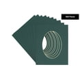 thumbnail image 2 of Forest Green Acid Free 6x7.5 Oval Picture Frame Mat with White Core Bevel Cut for 3x5 Pictures -, 2 of 3