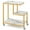 White, variant on G-Shaped 3-Tier Rolling End Table - Mobile Side Table with Locking Casters - 100lb Capacity for Living Room, Bedroom & Office - Rustic Brown/Black/White/Gold Options (23"x12"x24")