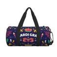 thumbnail image 2 of Gaeub Happy Mardi Gras Lightweight Travel Cylinder Bag Gym Tote Bag Sports Training Duffle Bag with Pockets and Straps, 2 of 8