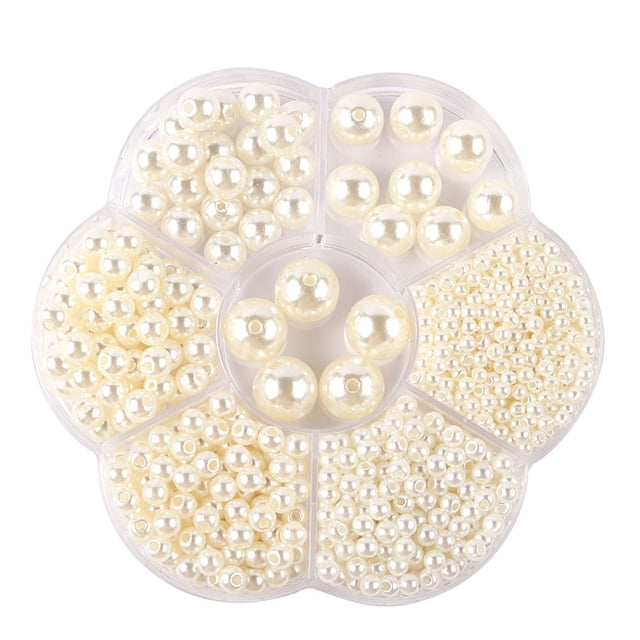 braveheart 1150pcs Bead Accessories Easy To Thread Wide Application Not Easy To Fade cream-coloured 1Set