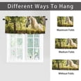 thumbnail image 6 of Horse Window Curtain Valances Western Farmhouse Farm Animal Wooden Fence Spring Scenery Rod Pocket Window Valance for Living Room Bathroom Bedroom Kitchen 54 by 18 in, 1 Panel, 6 of 6