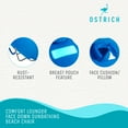 thumbnail image 2 of Ostrich Ladies Comfort Lounger Chair and On Your Back Beach Chair, Blue, 2 of 12