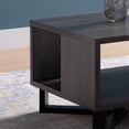 thumbnail image 2 of HomeRoots 529098 47 in. Rectangular Coffee Table with Shelf, Gray & Black, 2 of 3