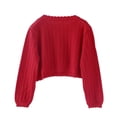 thumbnail image 5 of Hotiary 9M-7Y Toddler Girls Open Front Knit Cardigan Sweater Baby Kids Long Sleeve Bolero Shrug Dress Up Cropped Jacket Tops, 5 of 6
