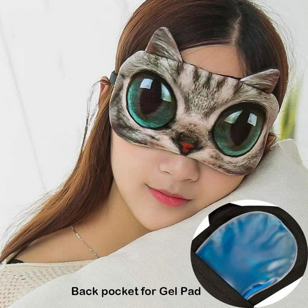 Pack De 2 Antifaces Para Dormir De Felpa Con Diseño De Gato – Suaves, Cómodos Y Ligeros, Ideales Para Viajes, Siestas Y Fiestas De Pijamas