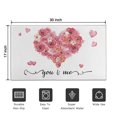thumbnail image 5 of Valentine's Day Crystal Velvet No Slip Floor Mat, Entryway Doormat Durable Low-Profile Mat Home Decor, Rug Washable Kitchen Bathroom Laundry Bedroom Living Room Door Mats 30x17in, 5 of 7