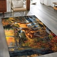 thumbnail image 3 of Orange Autumn Deer Area Rug 3x5 FT, Non Slip Entryway Bedside Carpet, Forest Vintage Elk Washable Soft Floor Carpet Indoor Mat Non-Shedding Throw Rugs for Dorm Kitchen Home Office, 3 of 8