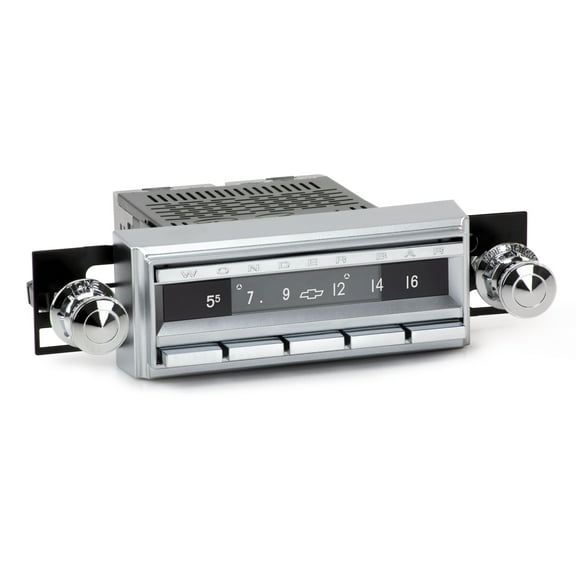Wonder Bar 1 Radio Motor 1 with Dash Washers and Vintage Overlay (Chrome Metal Knobs 14-84)