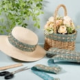 thumbnail image 2 of Ethnic Embroidered Polyester Sequins Trim Ribbon Light Sea Green 1-3/4 inch(45mm), 2 of 6