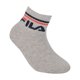thumbnail image 3 of FILA Calcetines para Niños, paquete de 6 - Quarter, logo, rayas, color sólido Negro/Gris 23-26, 3 of 3