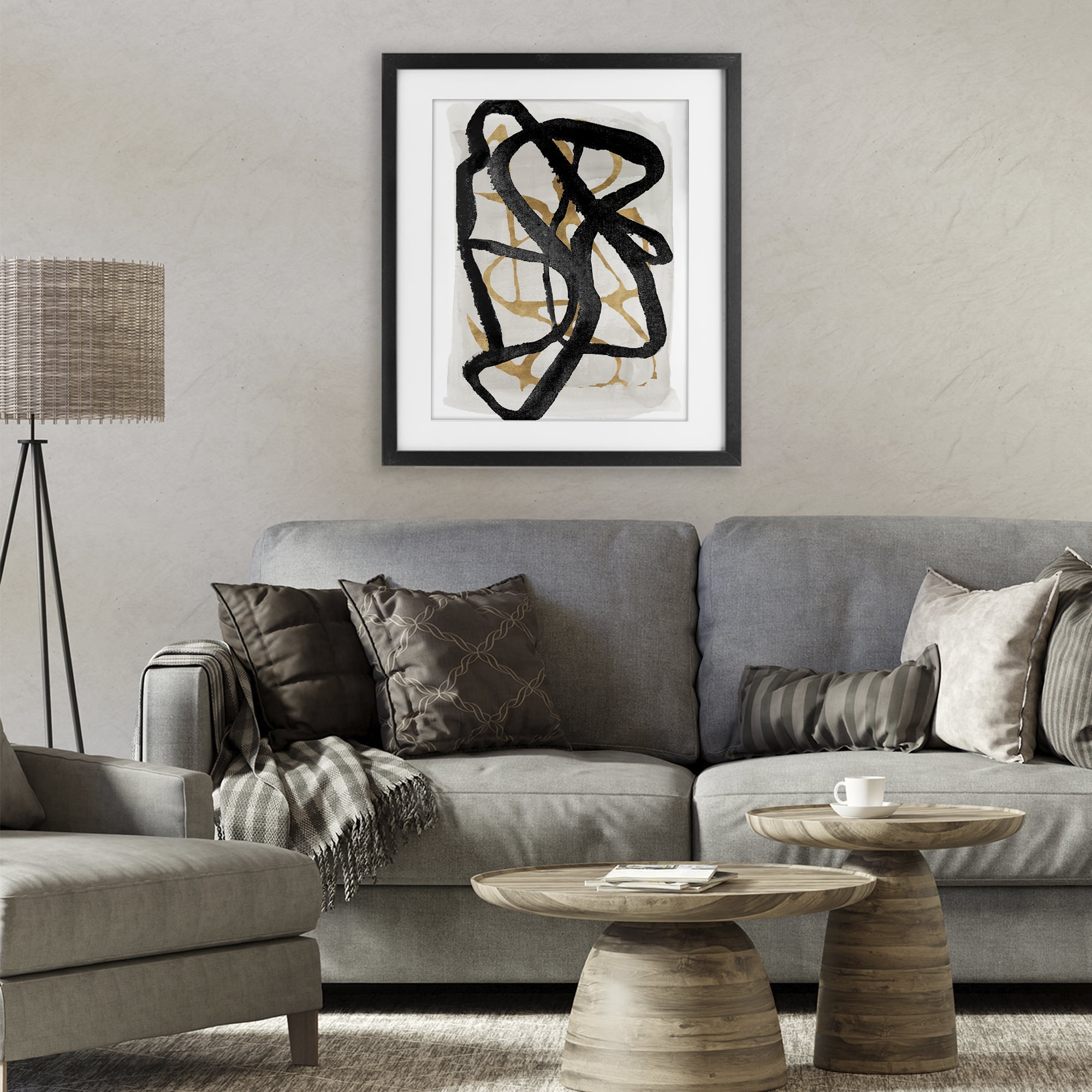 Stupell Industries Expressive Hindsight in Black Black Framed Print Under Glass, design by Lucille Price