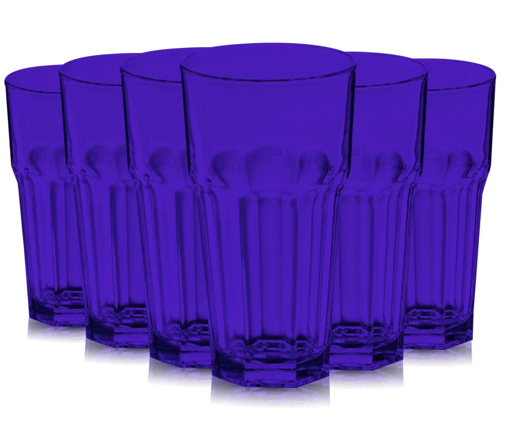 Tabletop King 16 Ounce Cooler Glasses Libbey Gibraltar Full Accent Purple Set Of 6