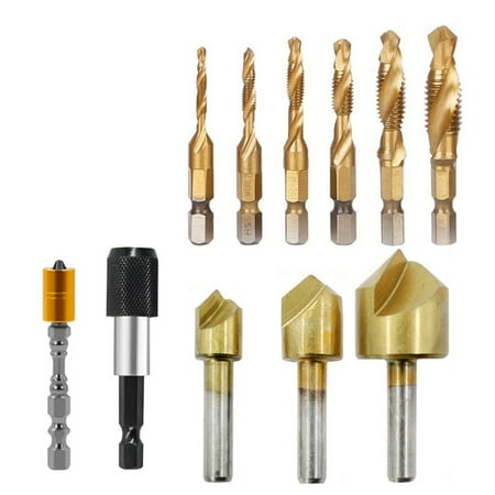 

11Pcs Tap Drill Bit Set Hex Shank Drill and Tap Sets M3-M10