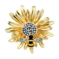 thumbnail image 1 of 1PC Creative Daisy Bee Brooch Simple All-match Corsage Accessories (Golden), 1 of 8