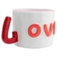 thumbnail image 2 of Taza de Cerámica Texturizada, Diseño Minimalista, Modelo LOVE en Relieve con Asa en Forma de L, Tarro para Bebidas Calientes, Capacidad 395 ml, 2 of 3