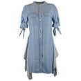 thumbnail image 2 of Women's Chambray Wrap Around Shirt Dress, 2 of 4