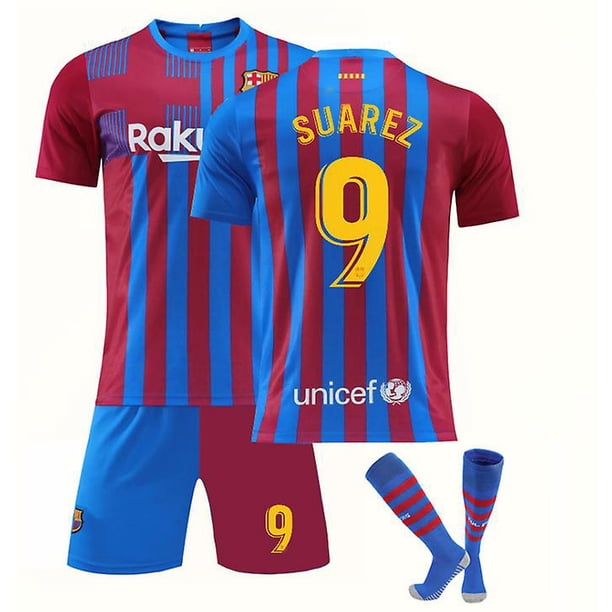 Nuevo 2021/2022 Camiseta de fútbol para niños 21 # F.de Jong 11 # O.dembele Camisetas de fútbol Traje Pantalones cortos / calcetines Conjunto-9 Rojo-22 BmatwkZeng Bmatwk Jersey