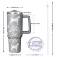thumbnail image 2 of OBREWU Terrier Dog Silhouette Dog and Flower Floral Tumbler with Handle and Lid,Terrier Dog Silhouette Dog and Flower Floral 40oz Double Wall Vacuum Insulated Tumbler,Cups Gift for Women and Men, 2 of 7