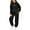 Black, variant on Tiijoy Girls Valentine's Day Sweatsuit Hooded Sweatshirt and Jogger Pants Set, Sizes 2-3