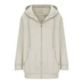thumbnail image 5 of Ashirexll Womens Long Sleeve Tops, Zip Up Hoodie Women, Zippered Cardigan Hooded Sweater Coat Long Sleeve Casual Jacket, 5 of 7