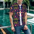 thumbnail image 6 of Lsque Colorful Mexican Pattern Mens Polo Golf Shirts Funny Graphics Shorts Sleeve Button Shirts Baseball T-shirt-3X-Large, 6 of 7