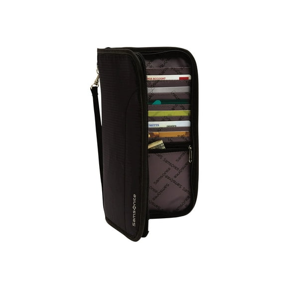 Samsonite RFID Zip Close Travel Wallet - Wallet - polyester - black