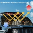 thumbnail image 4 of Uorisanigo Windshield Sunshade Sun Shade Heat Shield Mushroom Skull Reflective Sun Visor Compatible with 1997-2017 Jeep Wrangler Rubicon Sahara TJ JK JKU 2/4 Doors, Blocks Sunlight Heat UV Rays, 4 of 7