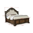 thumbnail image 5 of Formal Rich Wood Finish Upholstered Arched Headboard 1pc King Bed, 5 of 6