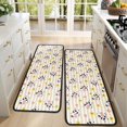 thumbnail image 4 of Kitchen Rugs Sets Of 2,Beige Cow Flower Pattern Anti Fatigue Kitchen Mat Rugs Non Slip Washable,Decorative Kitchen Floor Mats for Kitchen,Sink,Laundry,17"x47"+17"x47", 4 of 5