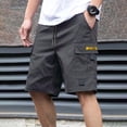 thumbnail image 2 of Enjoytime Mens Cargo Shorts Elastic Waist Drawstring Lightweight Breathable Casual Sweat Shorts with Multi Pockets, 2 of 6