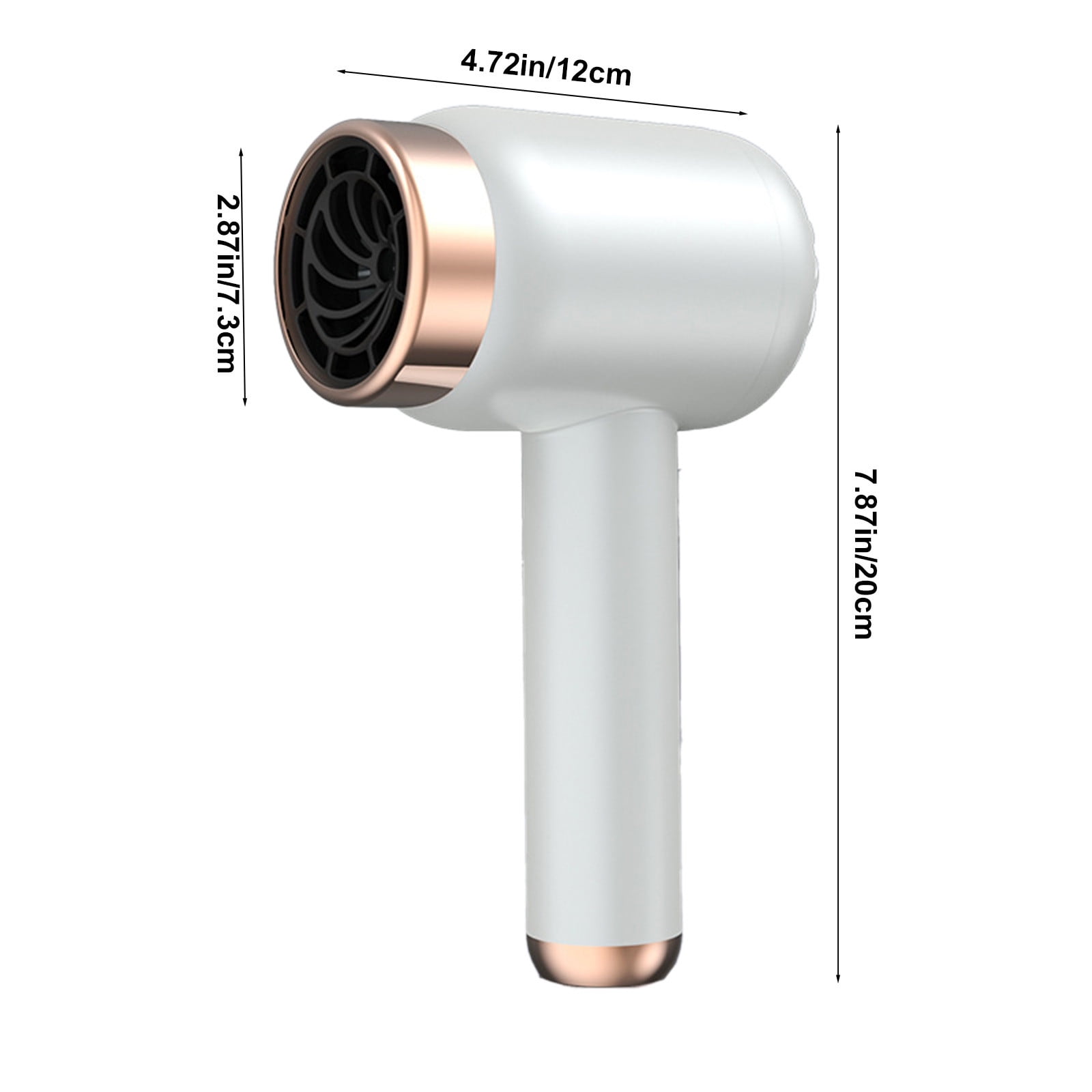 Ckraxd Wireless Rechargeable Hair Dryer - 3 Speed Settings, Portable, Battery Operated, USB Charging, for Travel, Dorm, Camping, Outdoor Use