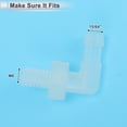 thumbnail image 6 of Unique Bargains 5 Pcs Plastic Hose Barb Fitting 90° Elbow 15/64" Hose Barb M6 Male NPT Barbed Adapter Clear PP, 6 of 7