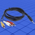 thumbnail image 1 of Cable adaptador de conector de 3,5 mm a 3 RCA Línea de Audio 1,2 m/4 pies Cable adaptador de Audio y vídeo a para altavoces de sonido de TV JShteea Nuevo, 1 of 6
