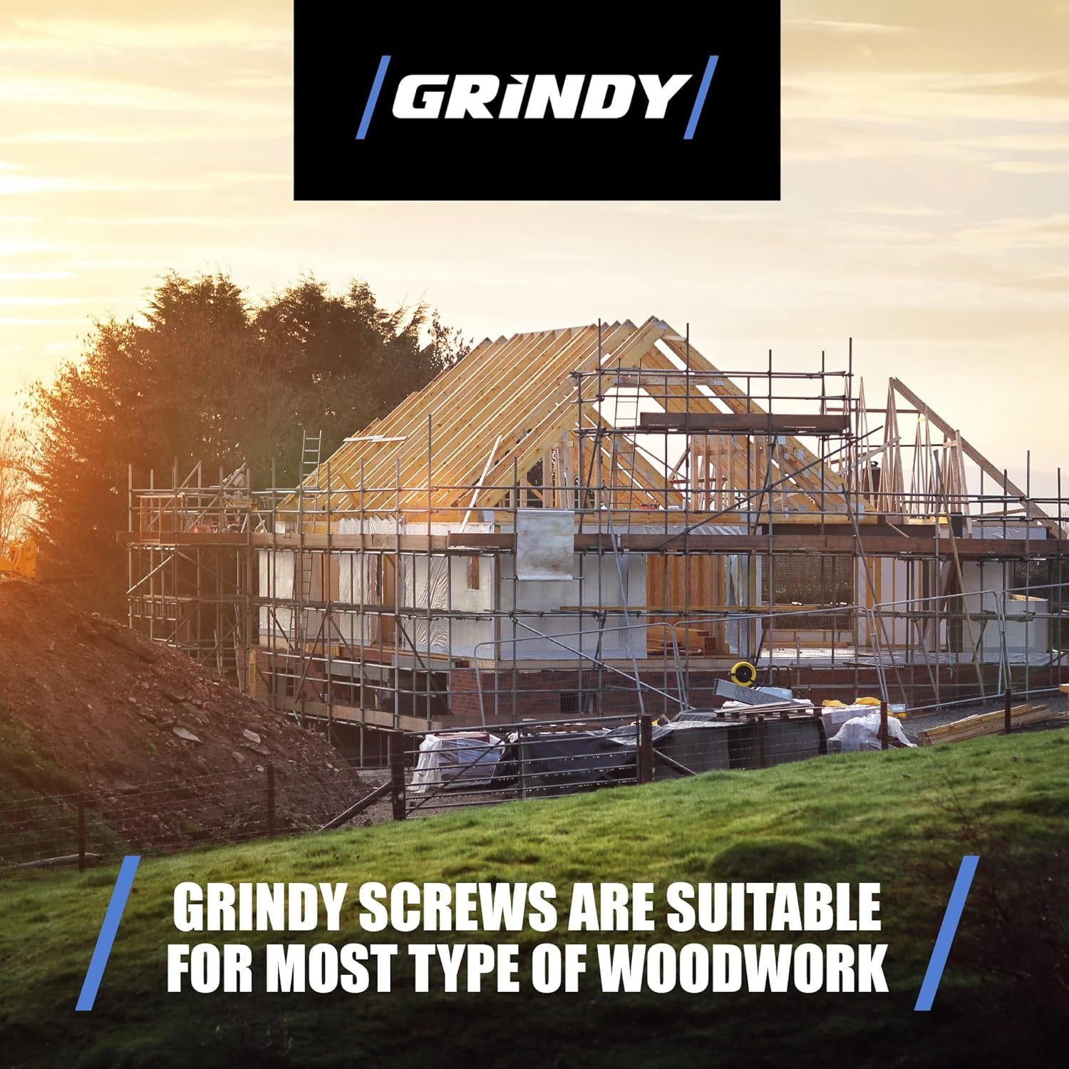 #8 x 1 5/8’’ Stainless Steel Wood Screws by Grindy (200pack/1.1LBS) – Self-Drilling Deck Screws I Rust Resistant I Quick Drive & Fast Grip I for Cabinet, Furniture & Other Projects I Bit Included